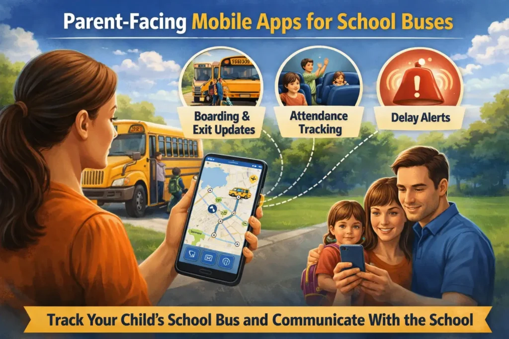 Apps provide real-time notifications for student safety, tracking, and communication.