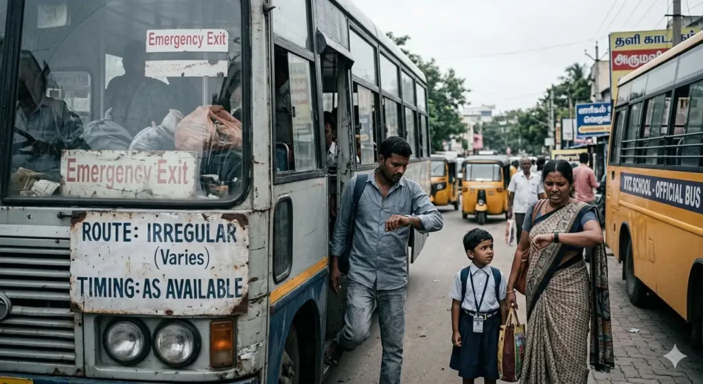 Irregular timings and routes can cause delays, inconvenience, and uncertainty for passengers.