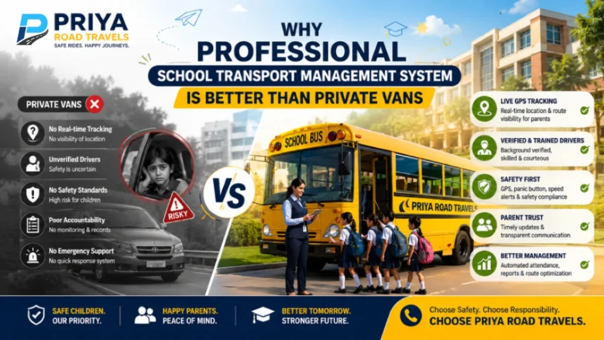 Why a Professional School Transport Management System Is Better Than Private Vans